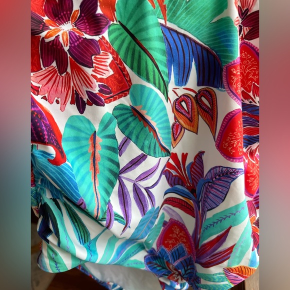 La Blanca Floral Halter One-Piece Swimsuit size 10 - Picture 3 of 5